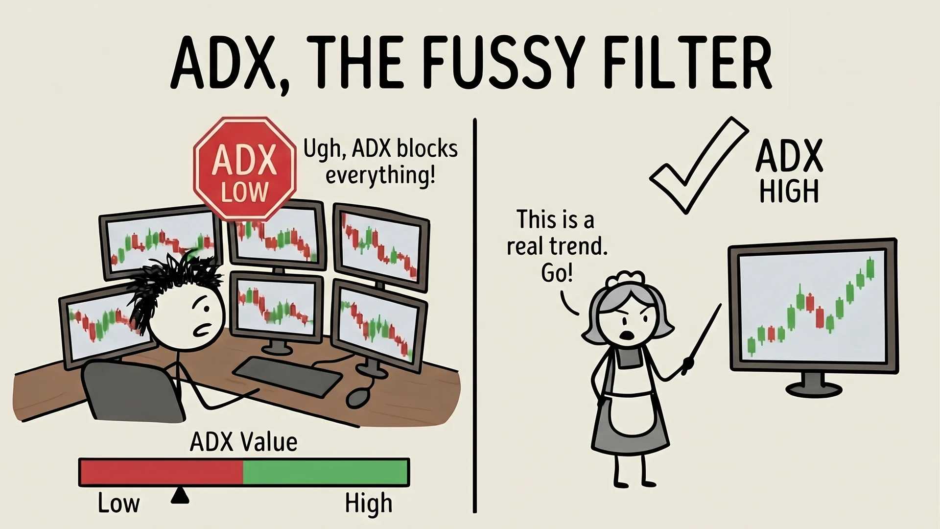 Cartoon cover: ADX, the fussy filter